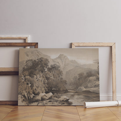 Alexandre Calame Wandkunst, Landschaft Leinwand Wandkunst, Vintage Leinwand Wandkunst, Vintage Landschaft, Leinwand Malerei Poster, Fine Art Poster