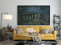 Vincent van Gogh Leinwand-Wandkunst, Vincent van Gogh – Sternennacht über der Rhone, Leinwanddruck, Leinwandkunst, Sternennacht, Berühmte Wandkunst