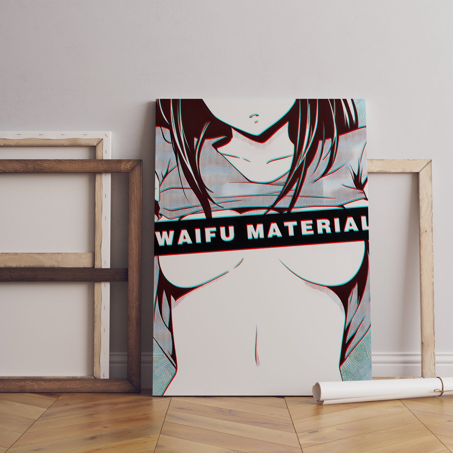 Anime Leinwand-Wandkunst, Waifu-Material-Poster, Anime-Mädchen-Wandkunst, Anime-Poster, Anime-Wanddeko, Geschenk für Anime-Liebhaber, Anime-Kunst
