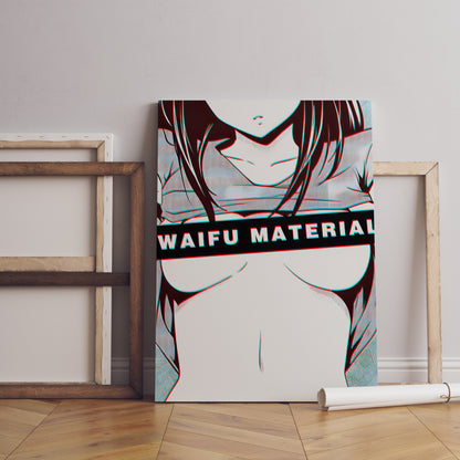 Anime Leinwand-Wandkunst, Waifu-Material-Poster, Anime-Mädchen-Wandkunst, Anime-Poster, Anime-Wanddeko, Geschenk für Anime-Liebhaber, Anime-Kunst