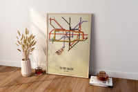 Vintage Tate By Tube London Wall Art, Tate By Tube Poster, Vintage Wall Art, Boho Wall Art, Minimalist Canvas