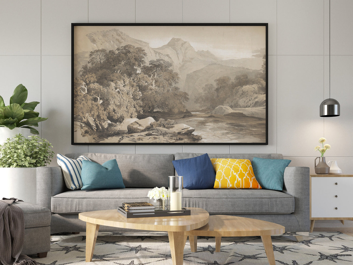 Alexandre Calame Wandkunst, Landschaft Leinwand Wandkunst, Vintage Leinwand Wandkunst, Vintage Landschaft, Leinwand Malerei Poster, Fine Art Poster