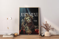 Kunstdruck „Urteilsmaske“ – Dunkle barocke Fantasy-Wanddekoration, kraftvolles gotisches Charakterposter