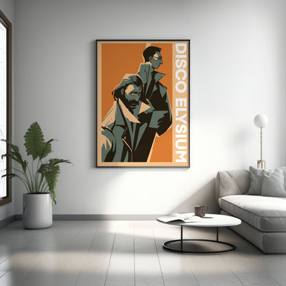 Disco Elysium Leinwand Wandkunst, Disco Elysium Leinwand Poster, Disco Elysium Gerahmte Wandkunst, Gaming Wandkunst, Gaming Poster, Geschenk Für Gamer
