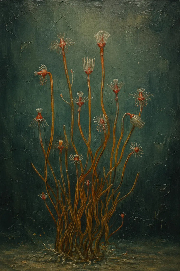 Moody Green Floral Wall Art
