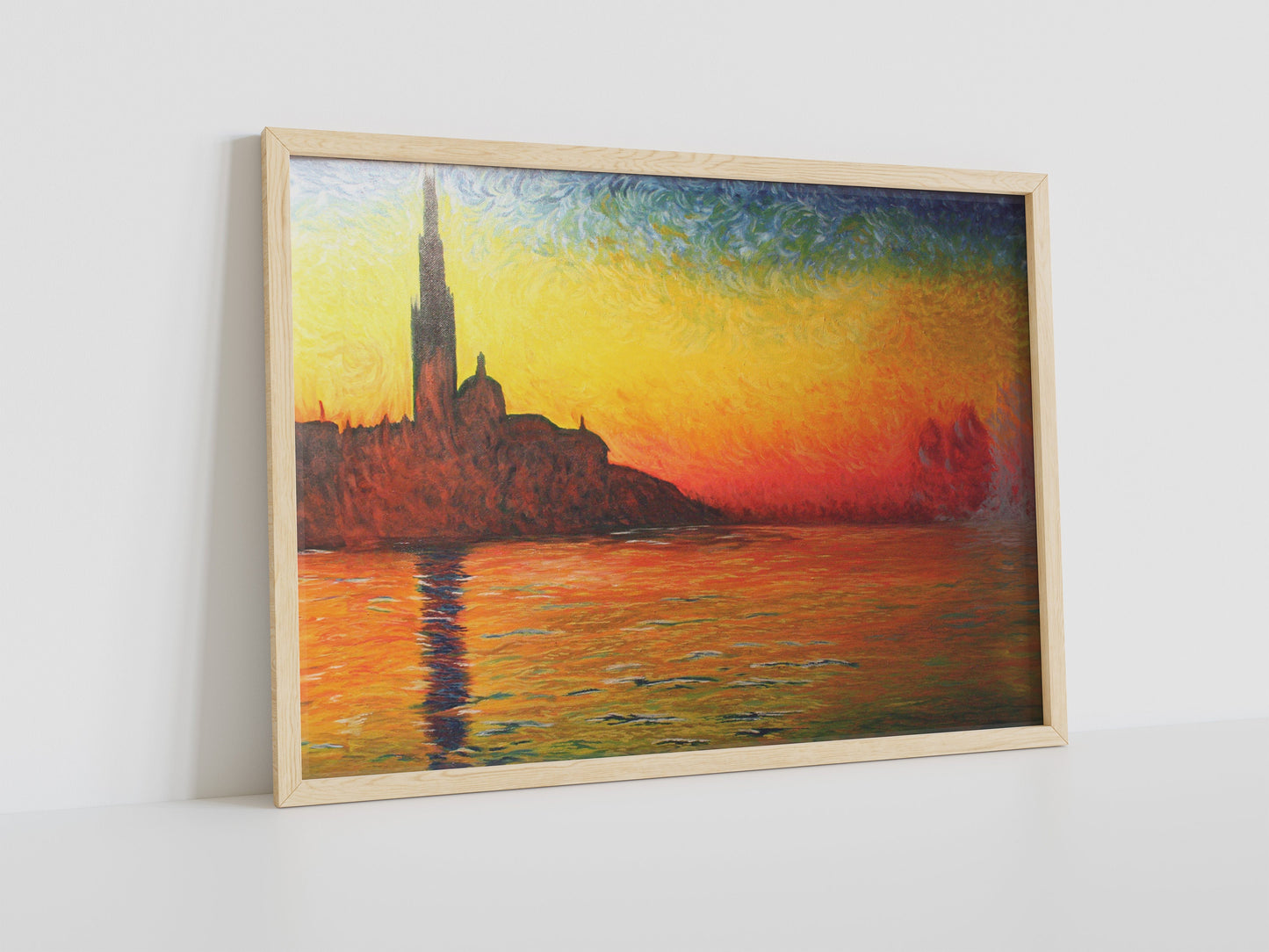 Claude Monet Leinwand-Wandkunst, Claude Monet San Giorgio Maggiore in der Dämmerung, Sonnenuntergang Leinwand-Kunst, Leinwanddruck-Kunst, Saint-Georges Wandkunst
