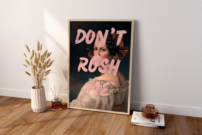 Don't Rush Me Altered Art Portrait Canvas Wall Decor