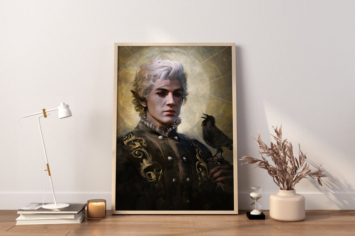 Baldur's Gate Astarion Wandkunst, Astarion Leinwand-Wandkunst, Astarion Poster, Hochelfen-Kunst, Gaming Wandkunst, Gaming Poster