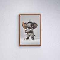 Ikonische realistische Baby-Elefanten-Leinwand – realistisches und stilvolles und verspieltes Wanddekor