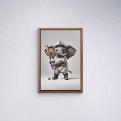 Ikonische realistische Baby-Elefanten-Leinwand – realistisches und stilvolles und verspieltes Wanddekor