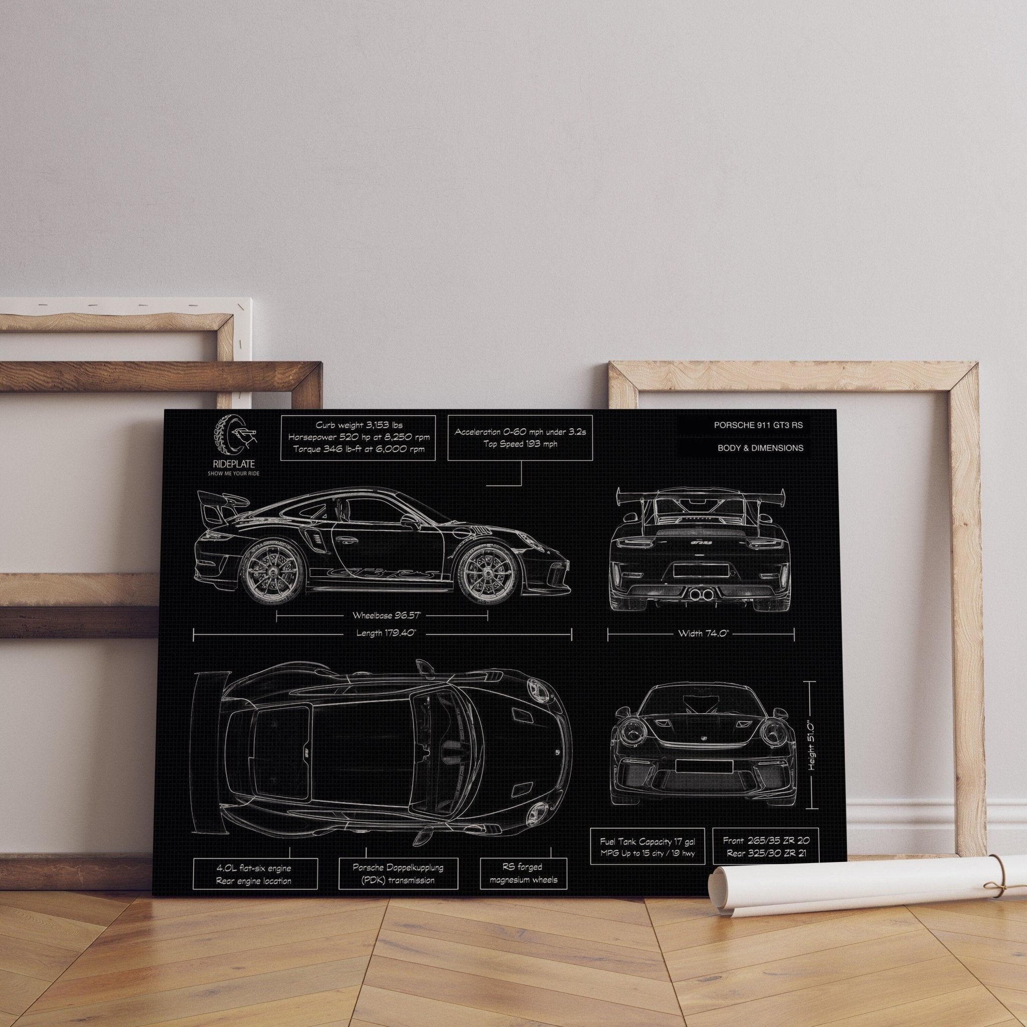 911 Blueprint Canvas Poster - Canvasworkshop