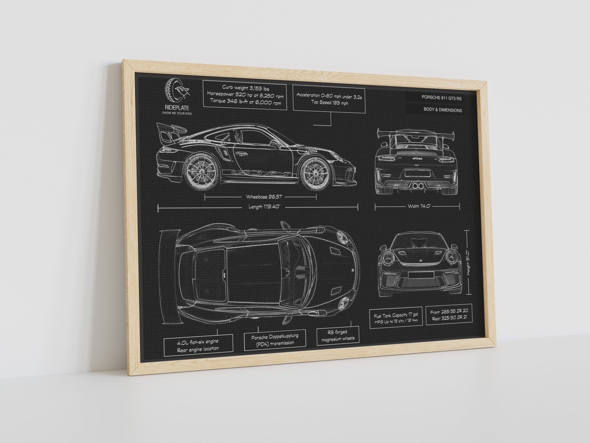 911 Blueprint Canvas Poster - Canvasworkshop