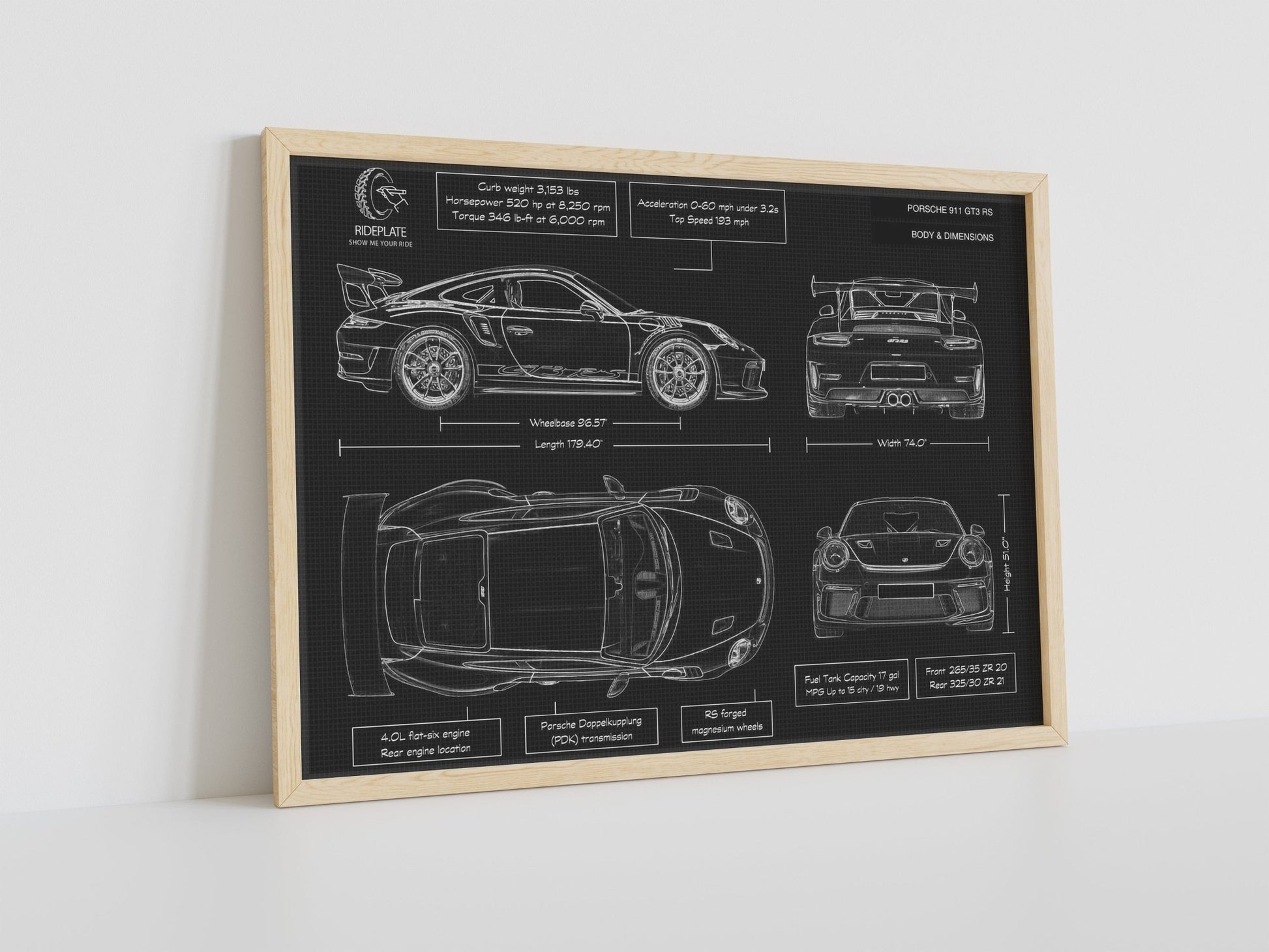 911 Blueprint Canvas Poster - Canvasworkshop