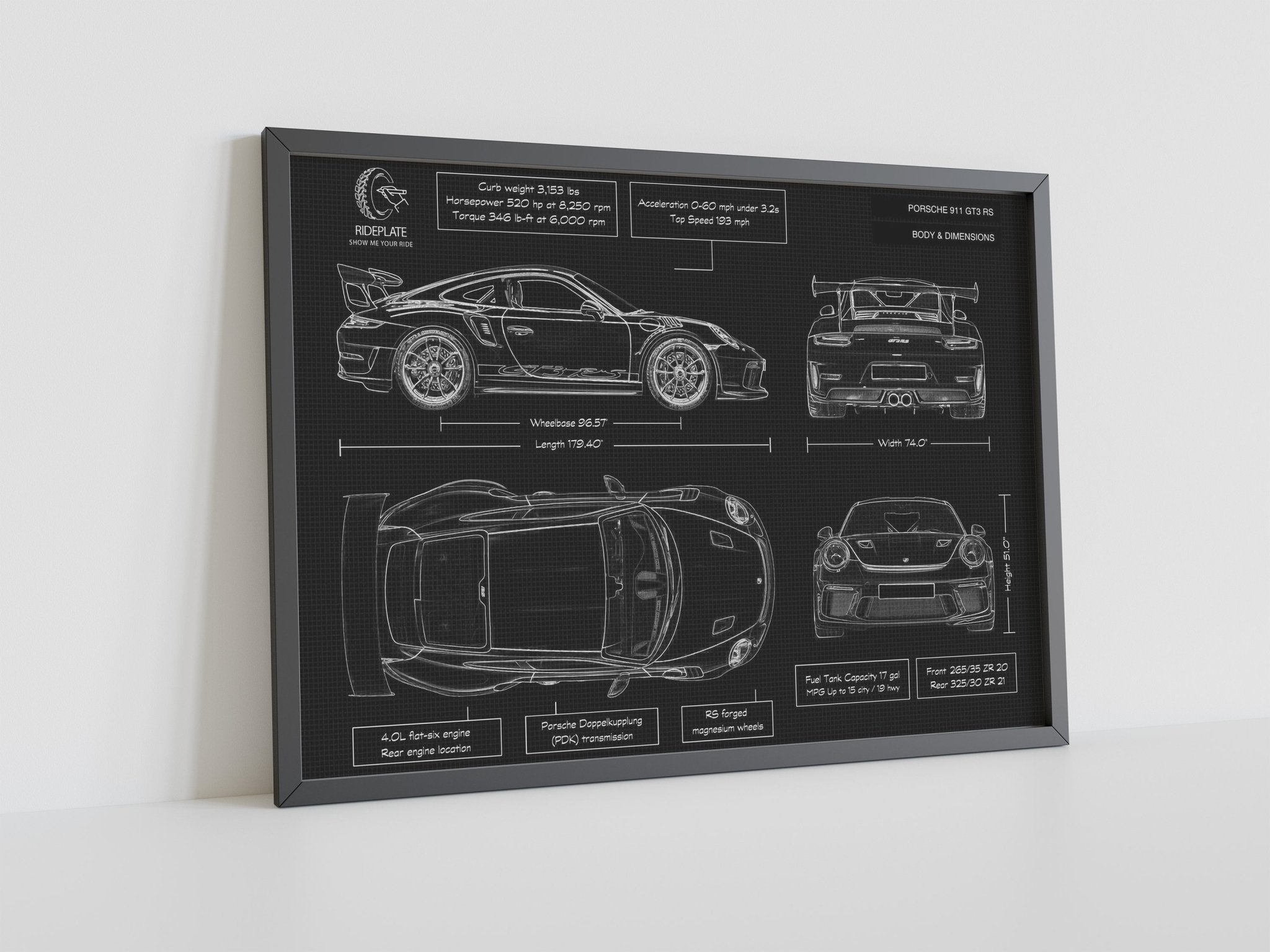 911 Blueprint Canvas Poster - Canvasworkshop