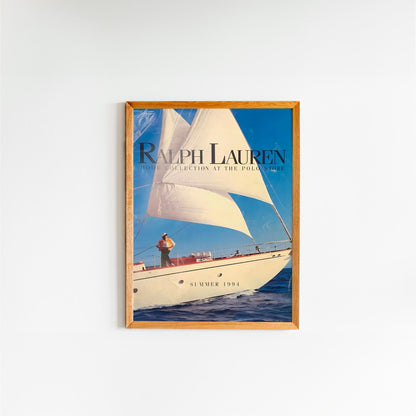 Ikonisches Magazin Poster RL Luxus Segelyacht Leinwandbild