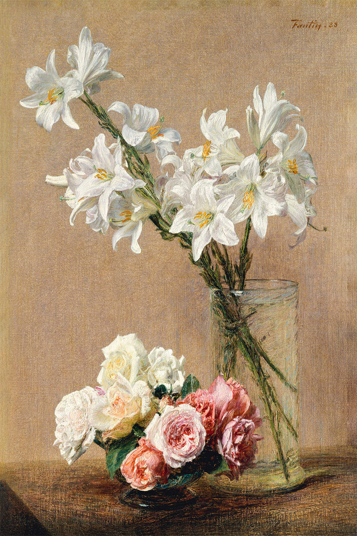Roses and Lilies (1888)  by Henri Fantin–Latour