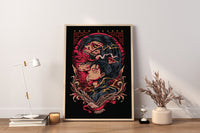 Anime Leinwandbild, japanisches Leinwandbild, japanische Kunstleinwand, Anime Poster, gerahmte Anime Leinwand, Geschenk für Gamer, Geschenk für Ihn