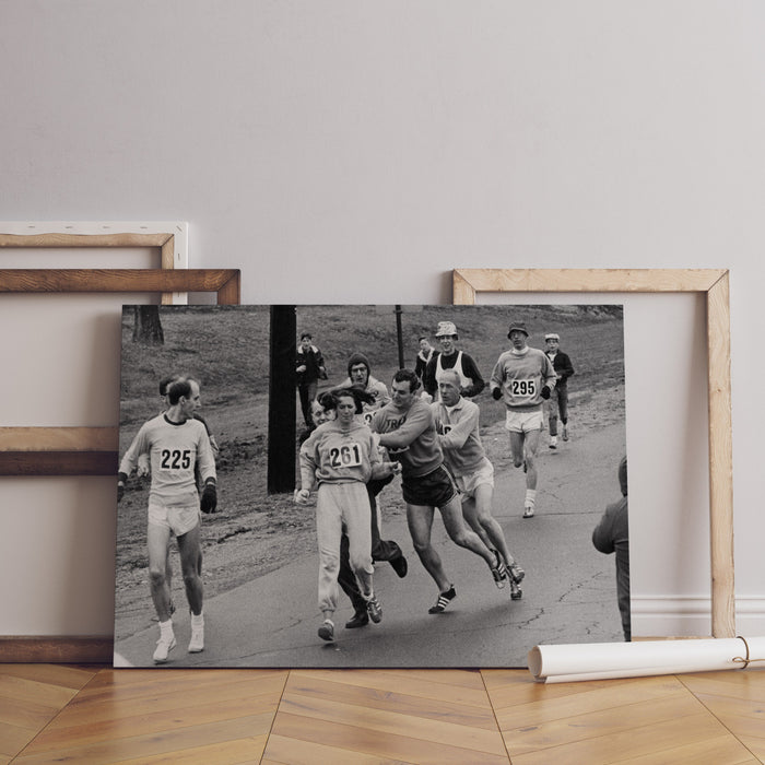 Kathrine Switzer First Woman to Officially Run Canvas Wall Art