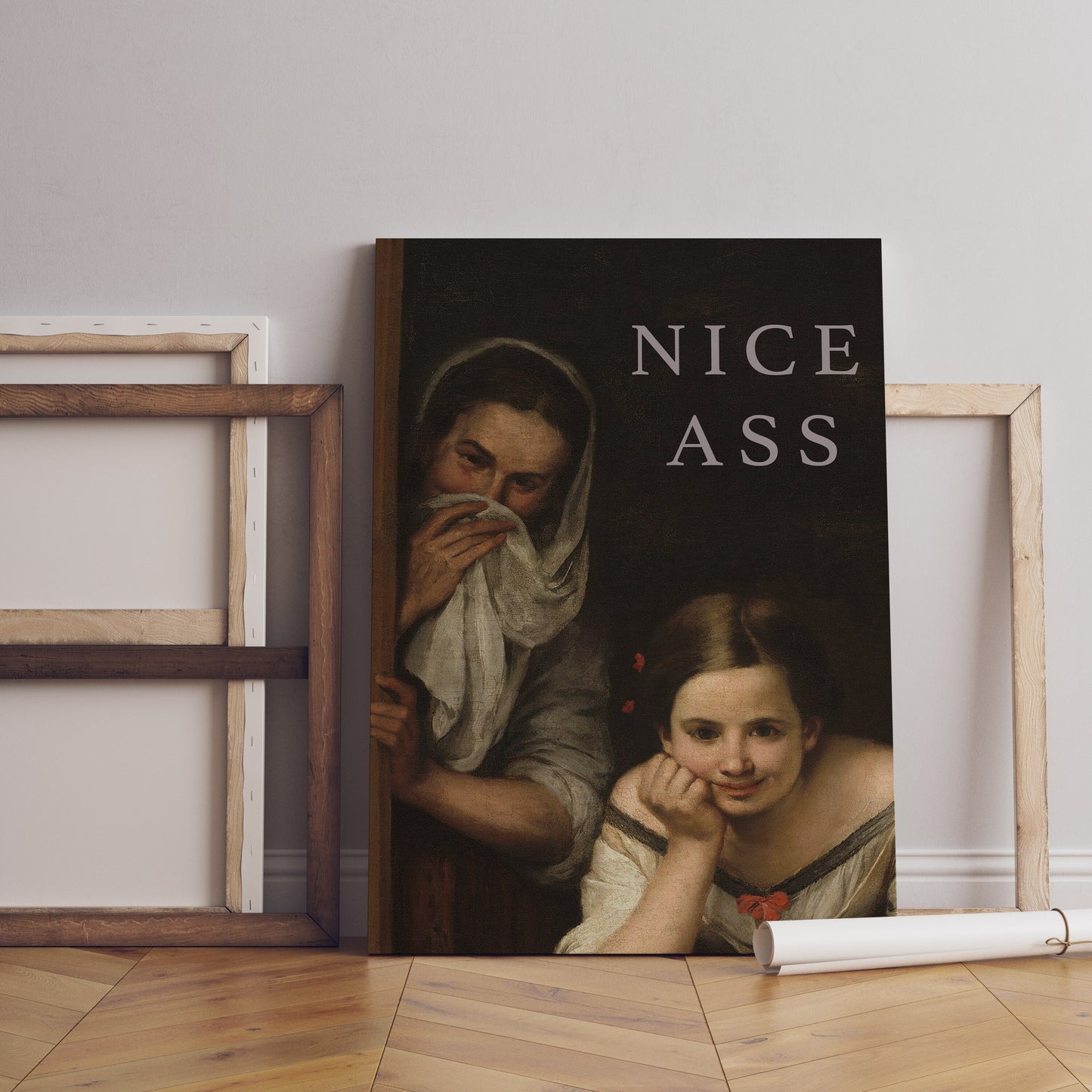 Nettes Arsch Badezimmer-Leinwandbild, Badezimmer lustige Wandkunst Deko, Toilettenzubehör, Klassische Kunst, Badezimmerposter