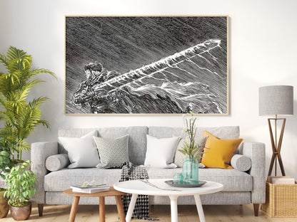 Anime Leinwand Wandkunst, Anime Poster, Berserk Anime Wandkunst, Berserk Guts Poster, Berserk Schwarz & Weiß Poster, Guts Cool Poster, Berserk Kunst