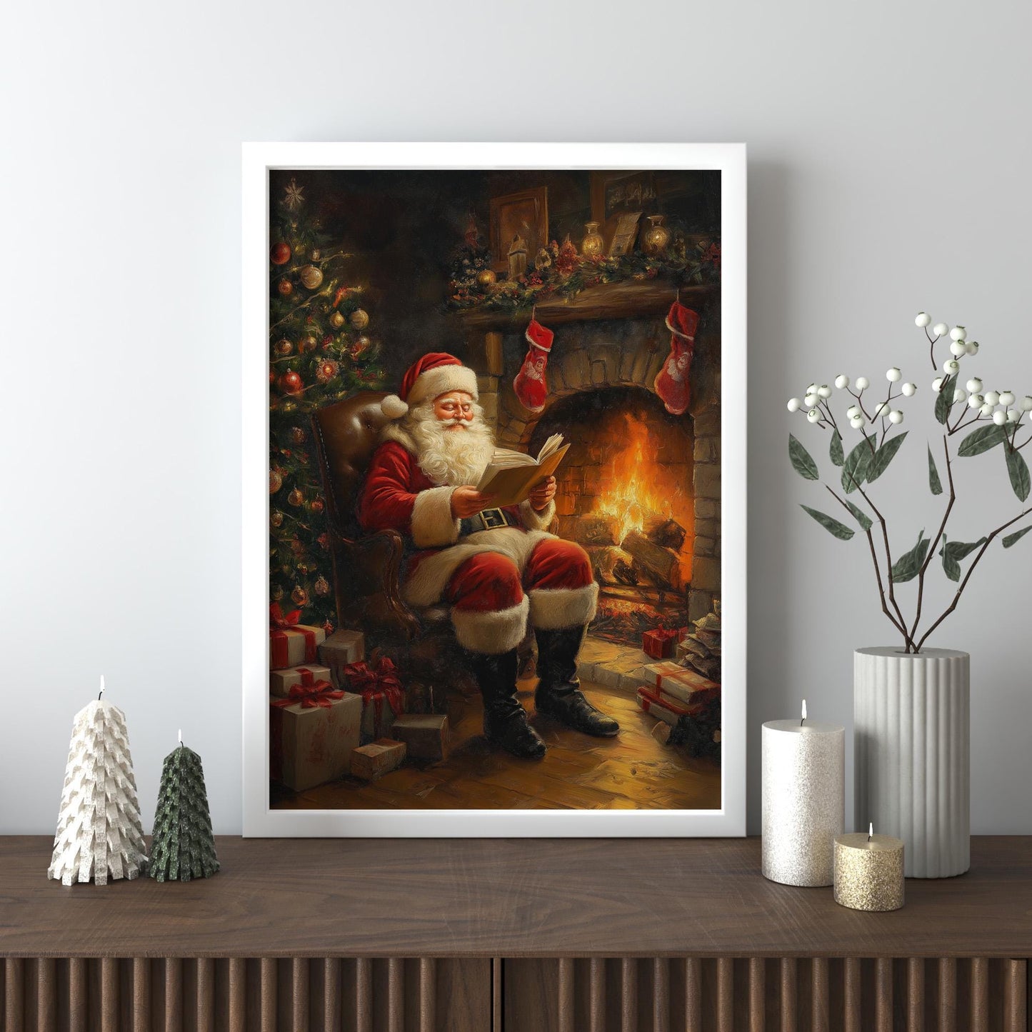 Weihnachtsmann & Weihnachtsdeko-Kunst - Festliche Feiertagsdrucke, Weihnachtsgeschenk