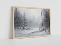 Winterlandschaft Wandkunst, Weihnachtliche Leinwand-Wandkunst, Weihnachtliche Stadt-Wandkunst, Vintage-Druck, Weihnachtsgeschenk, Weihnachtliche Stadtlandschaft