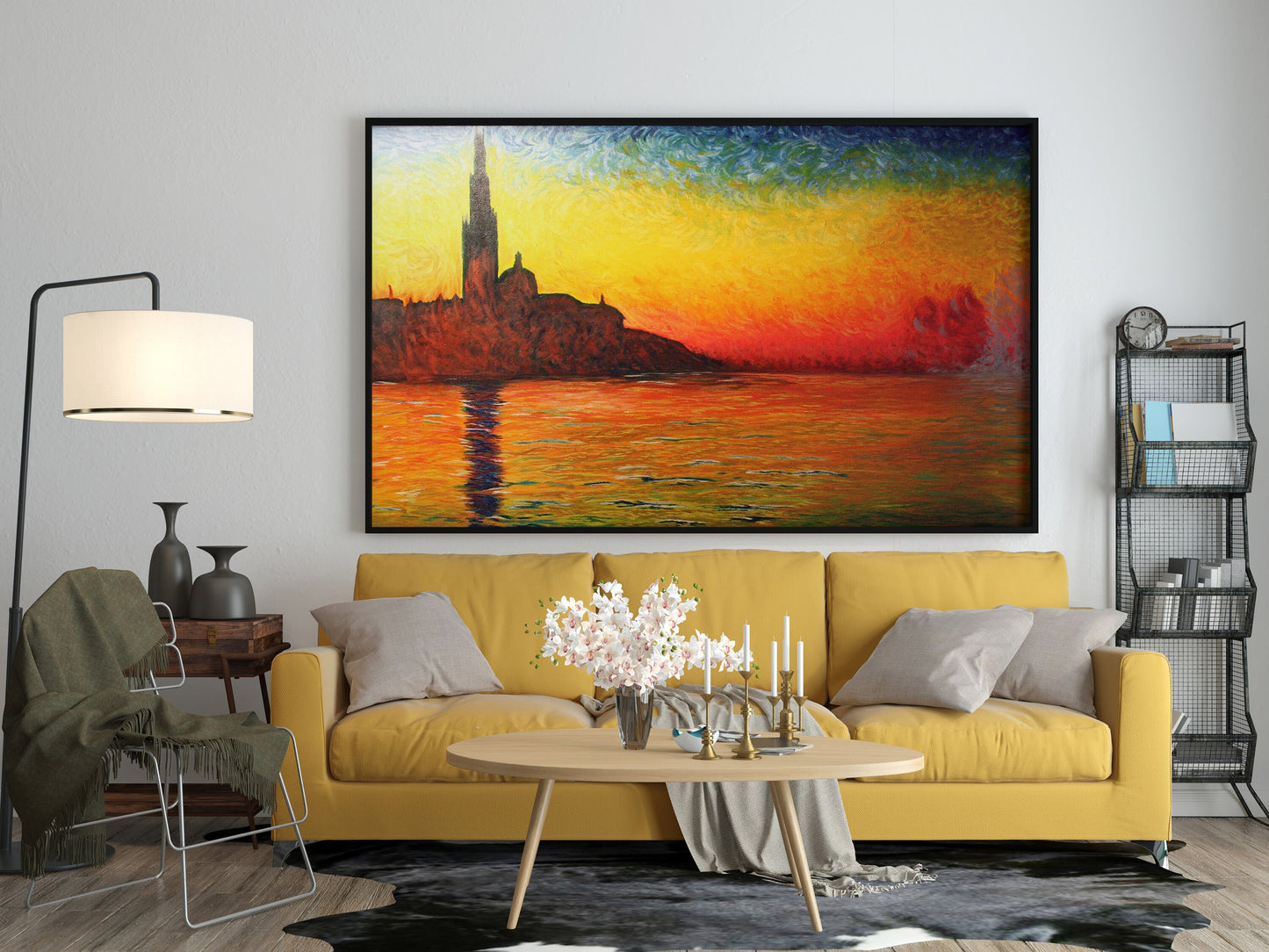 Claude Monet Leinwand-Wandkunst, Claude Monet San Giorgio Maggiore in der Dämmerung, Sonnenuntergang Leinwand-Kunst, Leinwanddruck-Kunst, Saint-Georges Wandkunst