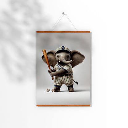 Ikonische realistische Baby-Elefanten-Leinwand – realistisches und stilvolles und verspieltes Wanddekor