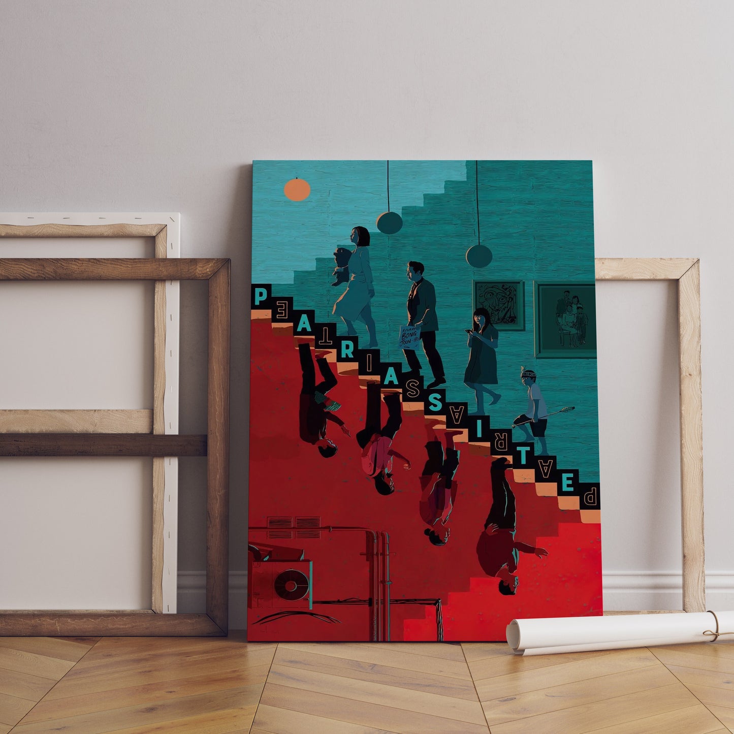 Parasite Canvas Wall Art, Unique Canvas Wall Art, Movie Canvas Poster, Parasite Poster
