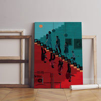 Parasite Canvas Wall Art, Unique Canvas Wall Art, Movie Canvas Poster, Parasite Poster