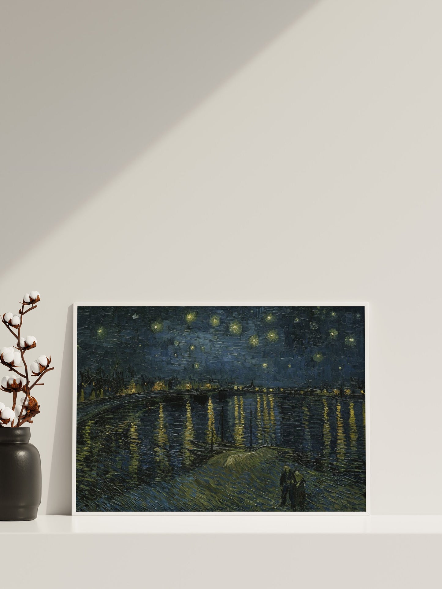 Vincent van Gogh Leinwand-Wandkunst, Vincent van Gogh – Sternennacht über der Rhone, Leinwanddruck, Leinwandkunst, Sternennacht, Berühmte Wandkunst