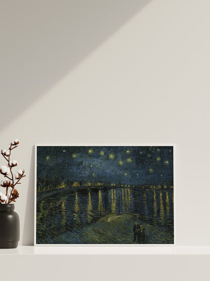 Vincent van Gogh Leinwand-Wandkunst, Vincent van Gogh – Sternennacht über der Rhone, Leinwanddruck, Leinwandkunst, Sternennacht, Berühmte Wandkunst