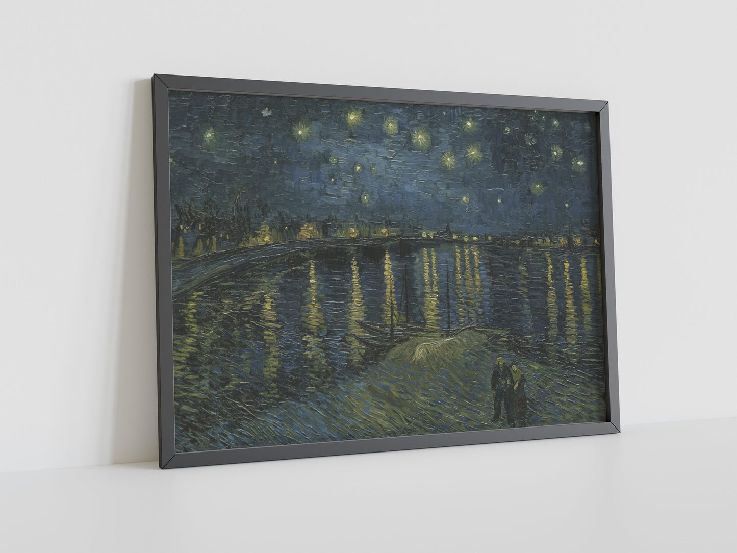 Vincent van Gogh Leinwand-Wandkunst, Vincent van Gogh – Sternennacht über der Rhone, Leinwanddruck, Leinwandkunst, Sternennacht, Berühmte Wandkunst