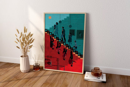 Parasite Canvas Wall Art, Unique Canvas Wall Art, Movie Canvas Poster, Parasite Poster