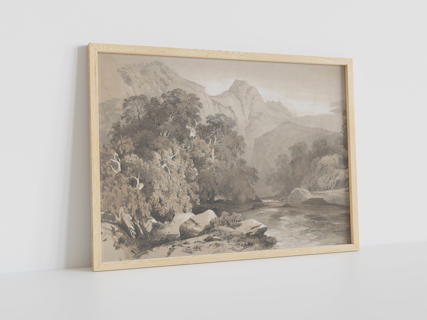 Alexandre Calame Wandkunst, Landschaft Leinwand Wandkunst, Vintage Leinwand Wandkunst, Vintage Landschaft, Leinwand Malerei Poster, Fine Art Poster