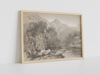 Alexandre Calame Wandkunst, Landschaft Leinwand Wandkunst, Vintage Leinwand Wandkunst, Vintage Landschaft, Leinwand Malerei Poster, Fine Art Poster