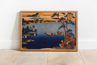 Japanische Kunst Leinwand Gerahmt Hokusai in zeitlosem Ukiyo-e