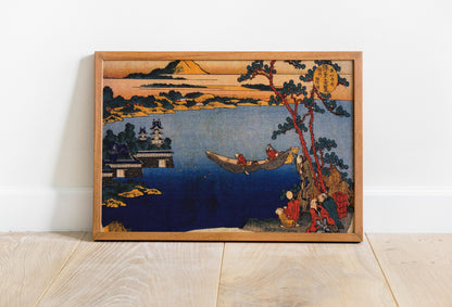 Japanische Kunst Leinwand Gerahmt Hokusai in zeitlosem Ukiyo-e