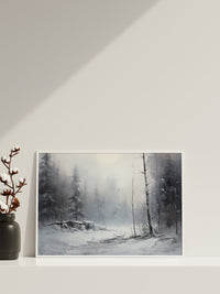 Winterlandschaft Wandkunst, Weihnachtliche Leinwand-Wandkunst, Weihnachtliche Stadt-Wandkunst, Vintage-Druck, Weihnachtsgeschenk, Weihnachtliche Stadtlandschaft