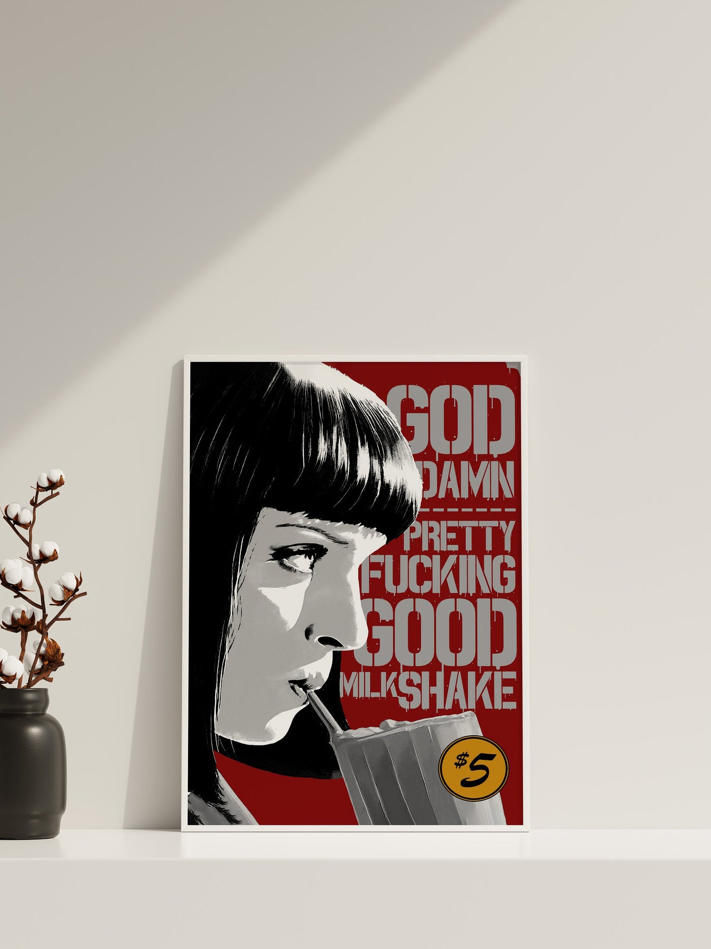 Pulp Fiction Leinwandbild, Retro Film Leinwandbild, Film Leinwand Poster, Pulp Fiction Poster