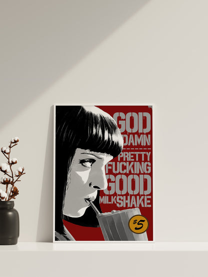 Pulp Fiction Leinwandbild, Retro Film Leinwandbild, Film Leinwand Poster, Pulp Fiction Poster