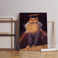 Jämmerliche Katze Leinwandbild, Jämmerliche Katze Poster, Lustige Leinwand Wanddeko, Lustiges Poster, Jämmerliche Stimmung Poster