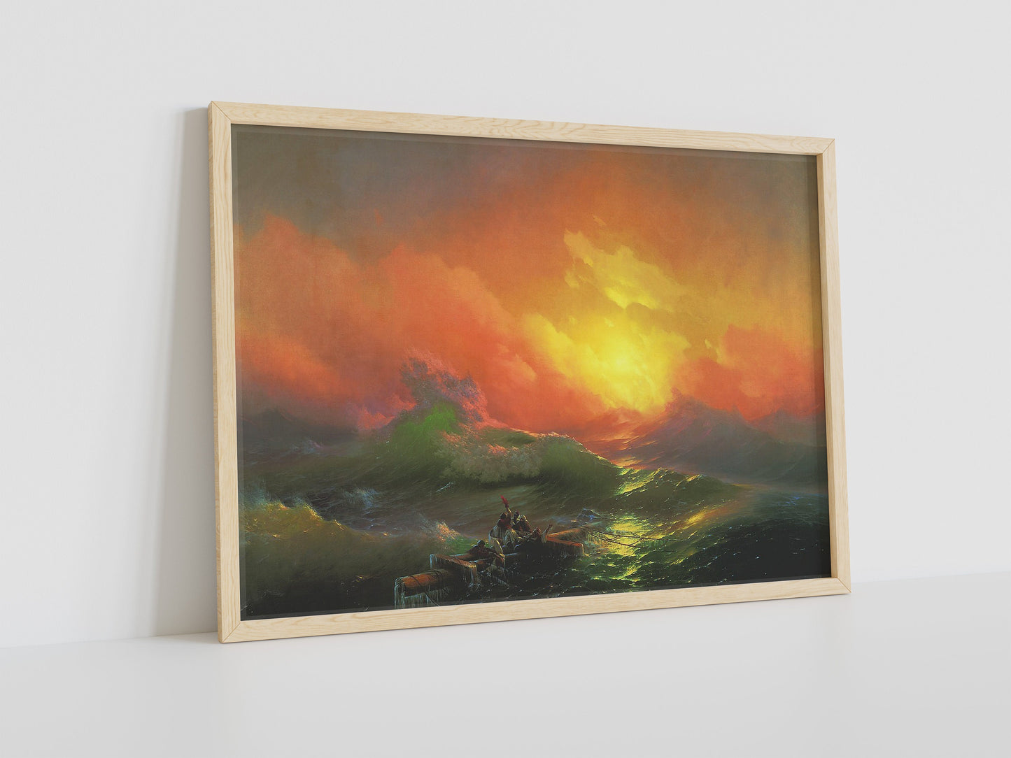 Iwan Aiwasowski Leinwand-Wandkunst, Iwan Aiwasowski Die Neunte Welle Leinwandkunst, Leinwanddruck-Kunst, Große Leinwand-Wandkunst, Wohnzimmer-Wanddekoration