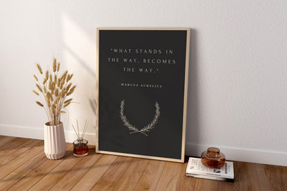 Marcus Aurelius Zitat Wanddeko, Zitat Leinwand Wandkunst, Motivationsposter, Minimalistische Leinwand Wanddeko