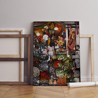 Renata Guttason Marktgemälde Kunstdruck | Farbenfrohe Lebensmittelmarkt Küchenwandkunst