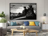 Anime-Leinwandbild, Anime-Poster, Berserk-Anime-Wandkunst, Berserk-Guts-Poster, gerahmte Anime-Deko, Guts-Leinwandbild