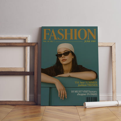 Vintage Modezeitschriften-Cover Poster | Retro Editorial Wandkunstdruck