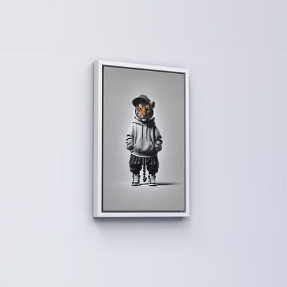 Ikonische realistische Baby-Tiger-Leinwand – Realistische, stilvolle und verspielte Wanddekoration