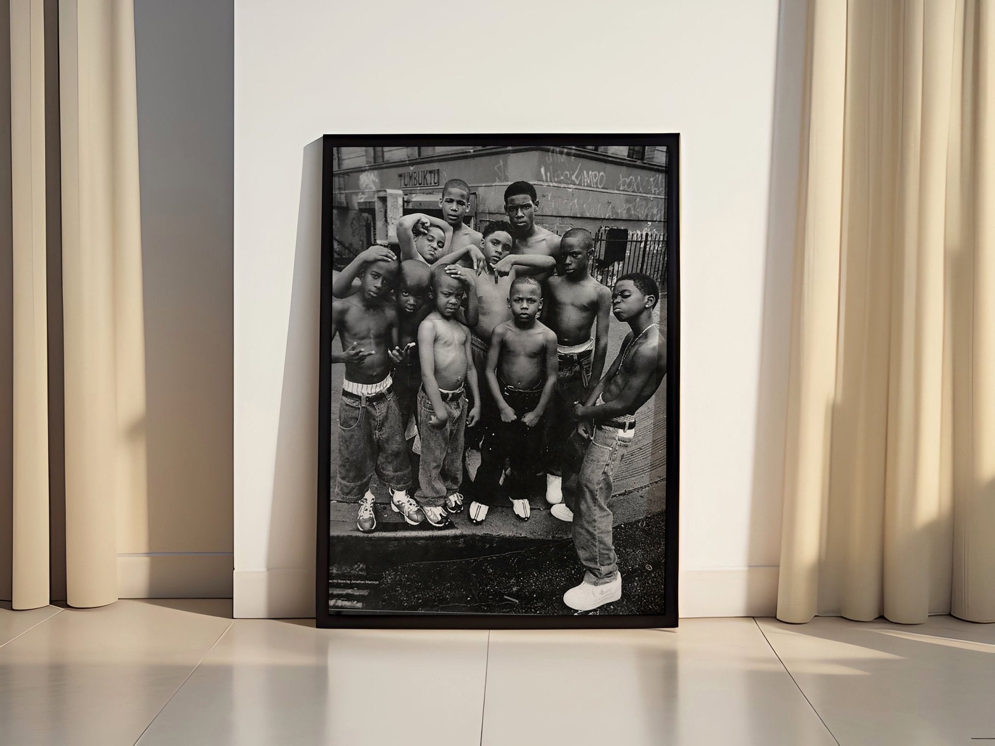 African Children Vintage Photography Canvas Poster - Canvasworkshop