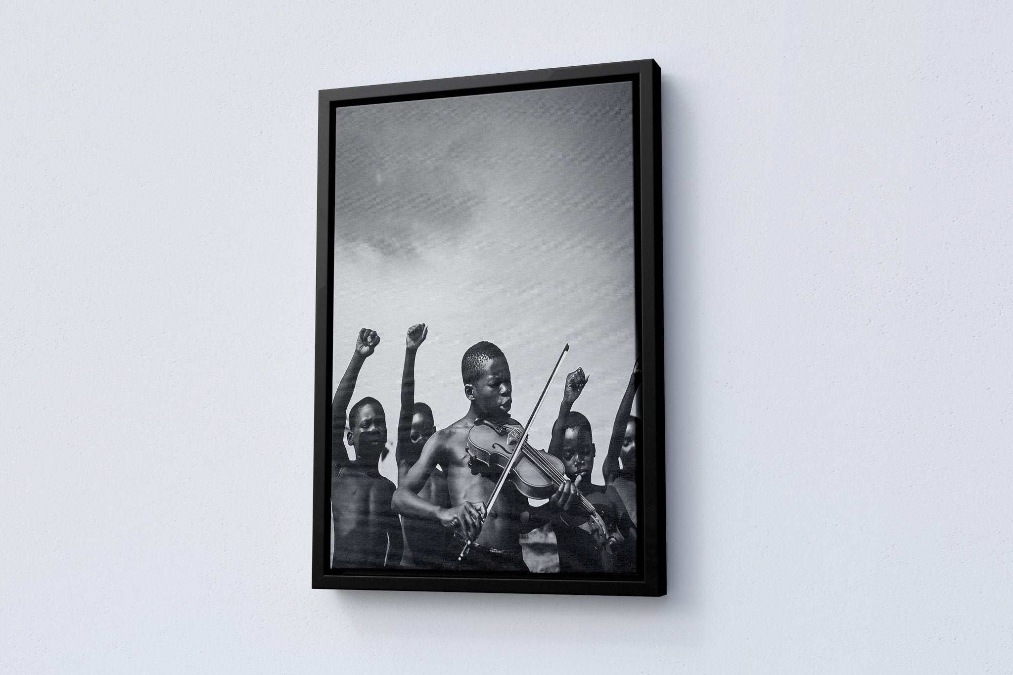 African Children Vintage Photography Canvas Wall Art - Canvasworkshop